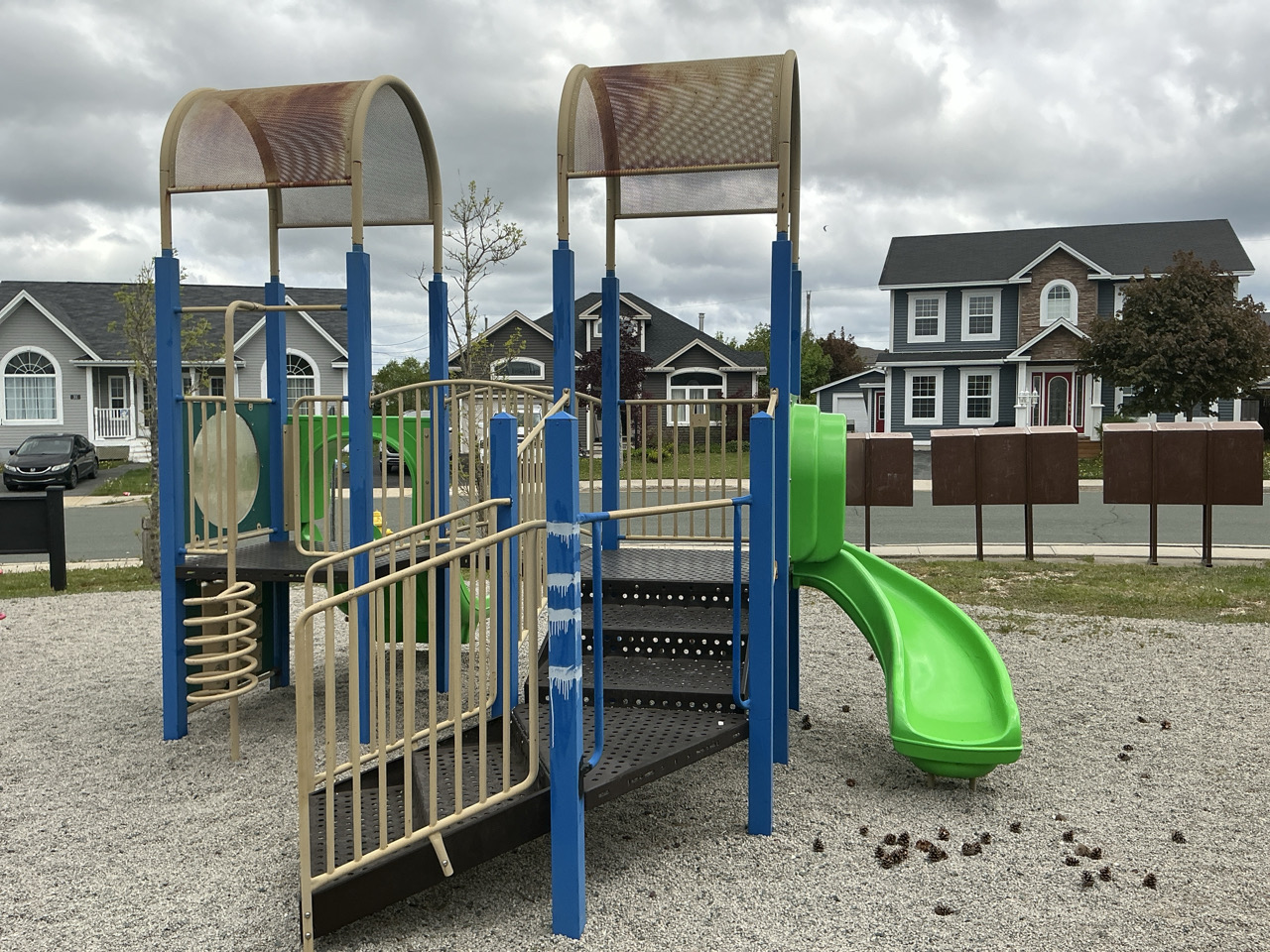Playground structure at Almond Crescent Playground