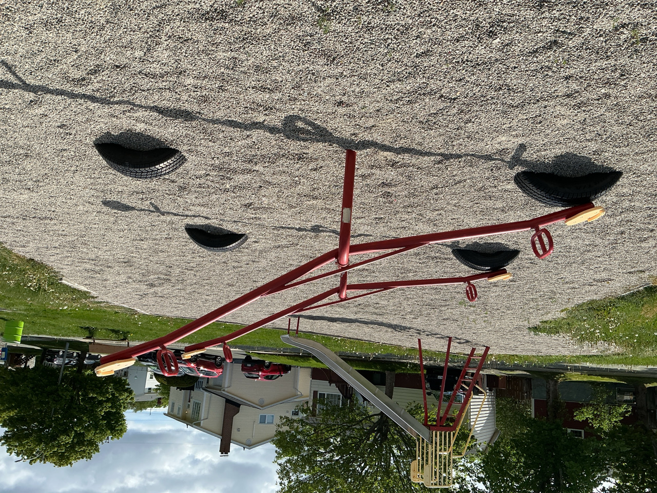 teeter-totters and slide 