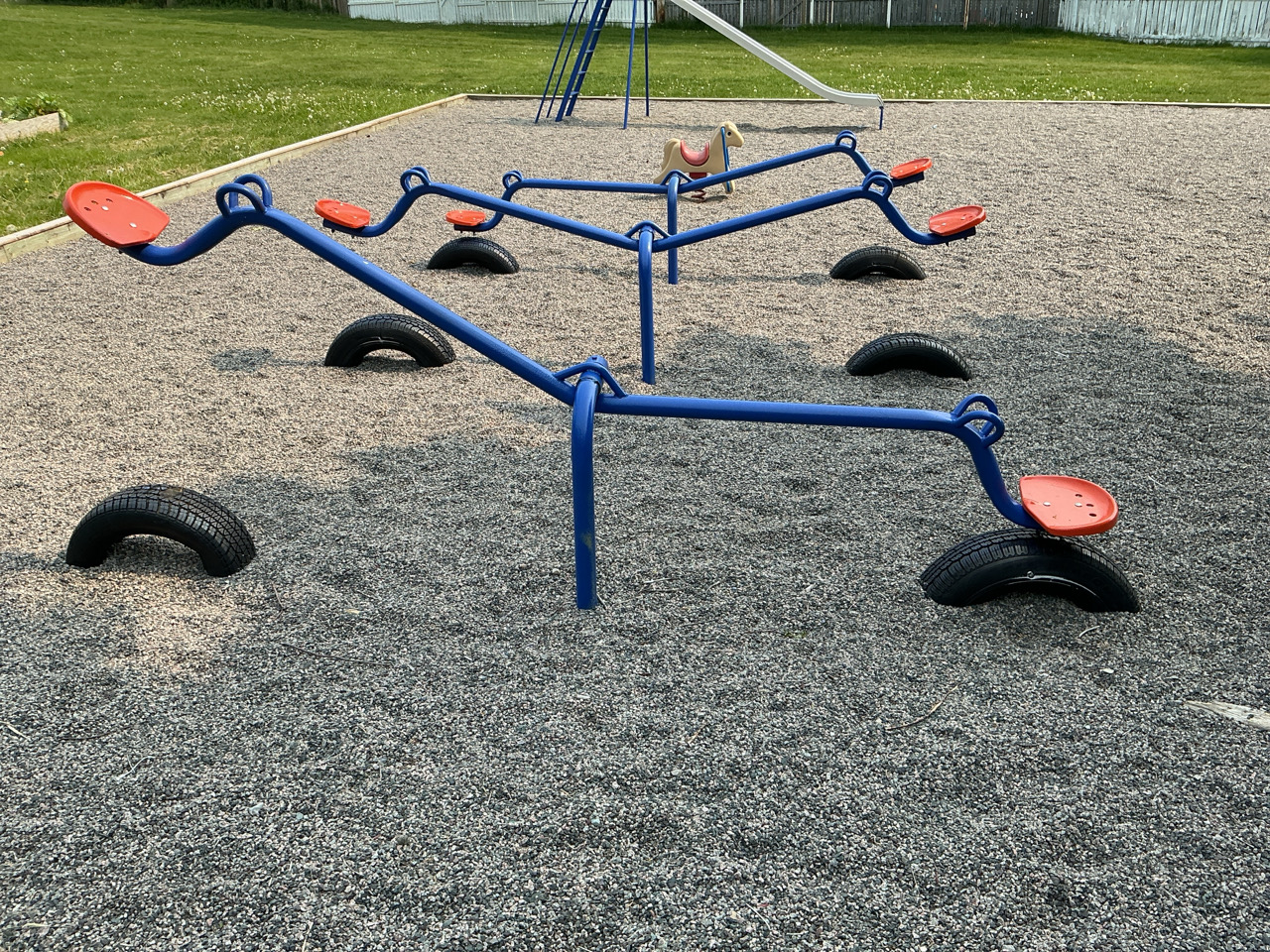 teeter-totters at the park 
