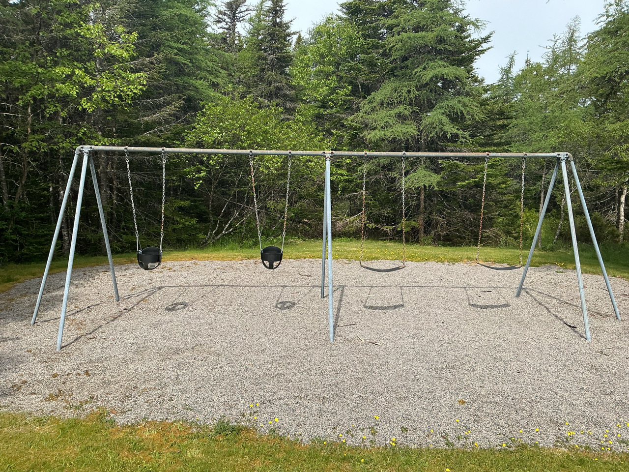 swing set at the park 