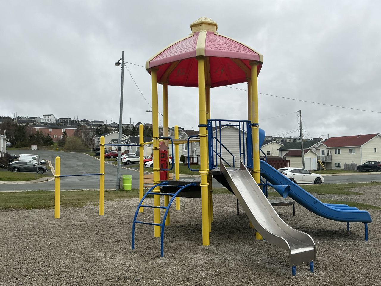 play structure at Winslow Street West Playground