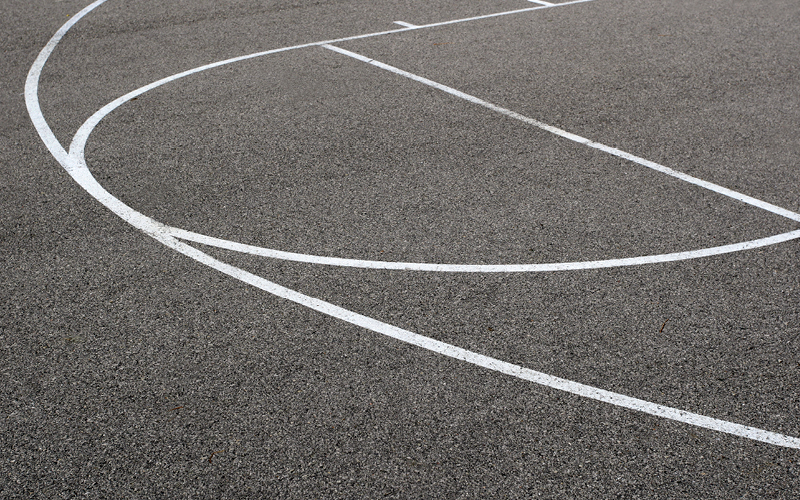 basketball court pavement
