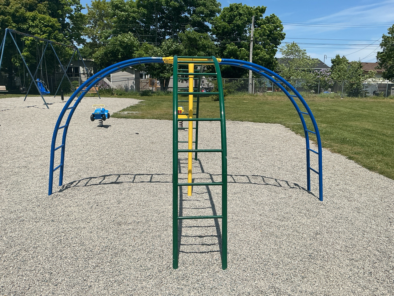 climbing structure at Fox Ave Playground 